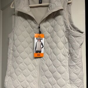 Kirkland Signature Light Gray Quilted Vest XXL